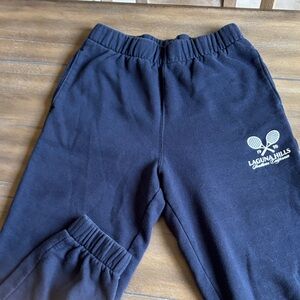 Hollister Navy Jogger Sweatpants with Tennis Logo